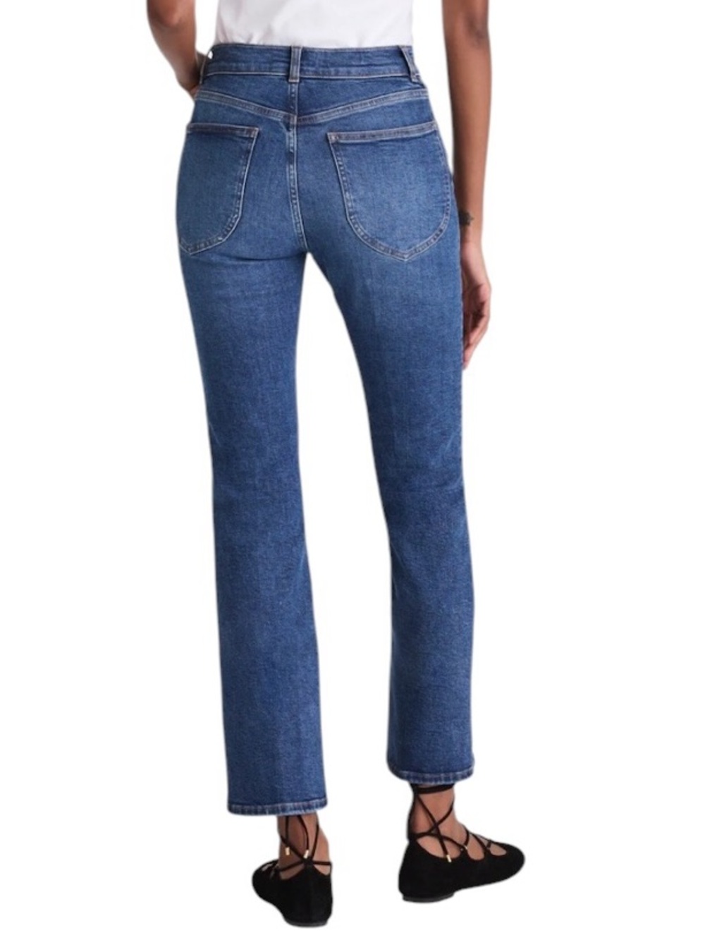 Madewell The Petite Vintage Flare Crop Jean High Rise Magic Pockets NWT Size 27P - Picture 3 of 7